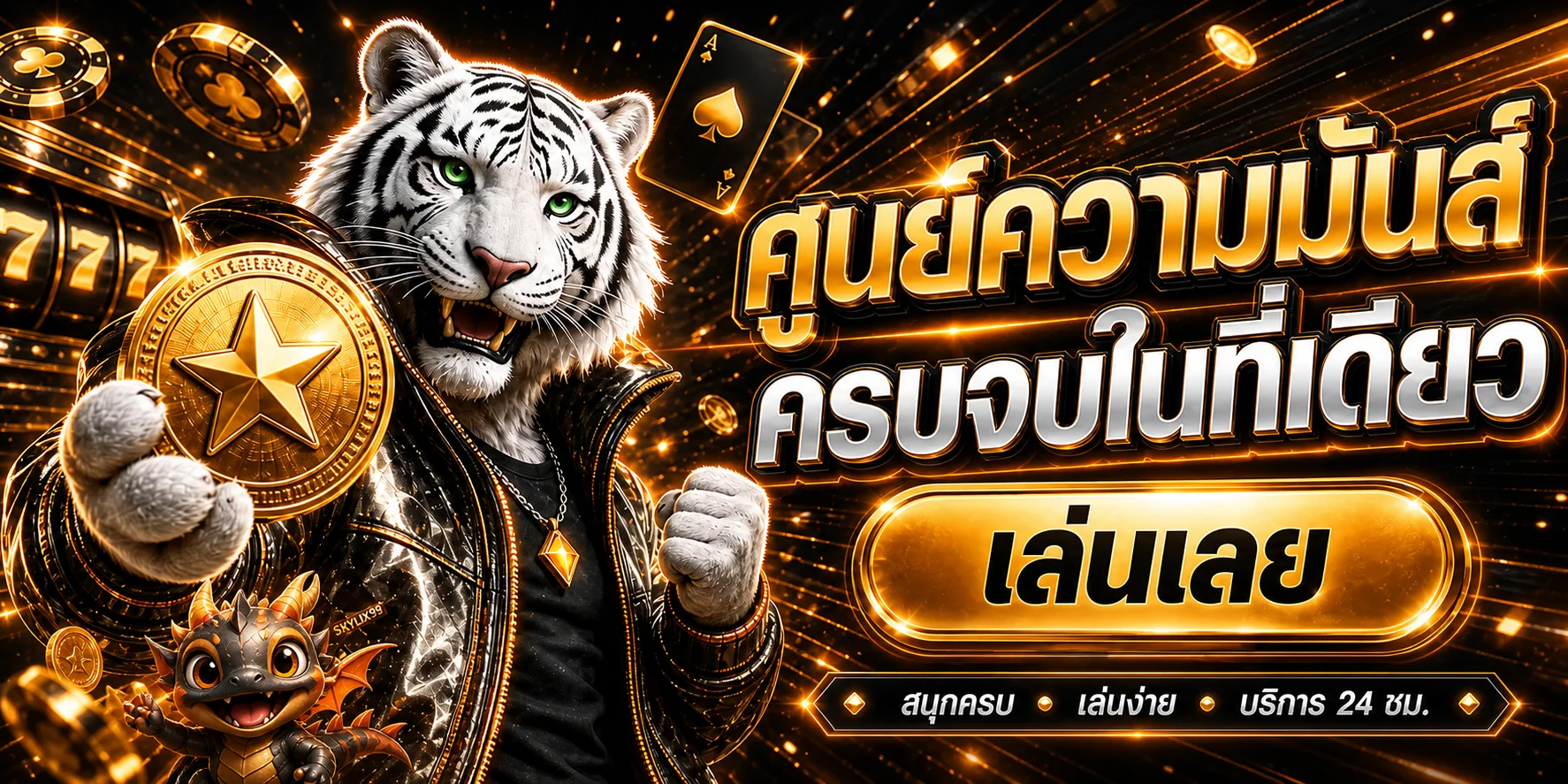 แบนเนอร์ศูนย์รวมเกมสล็อตและความบันเทิง SKYLIX99